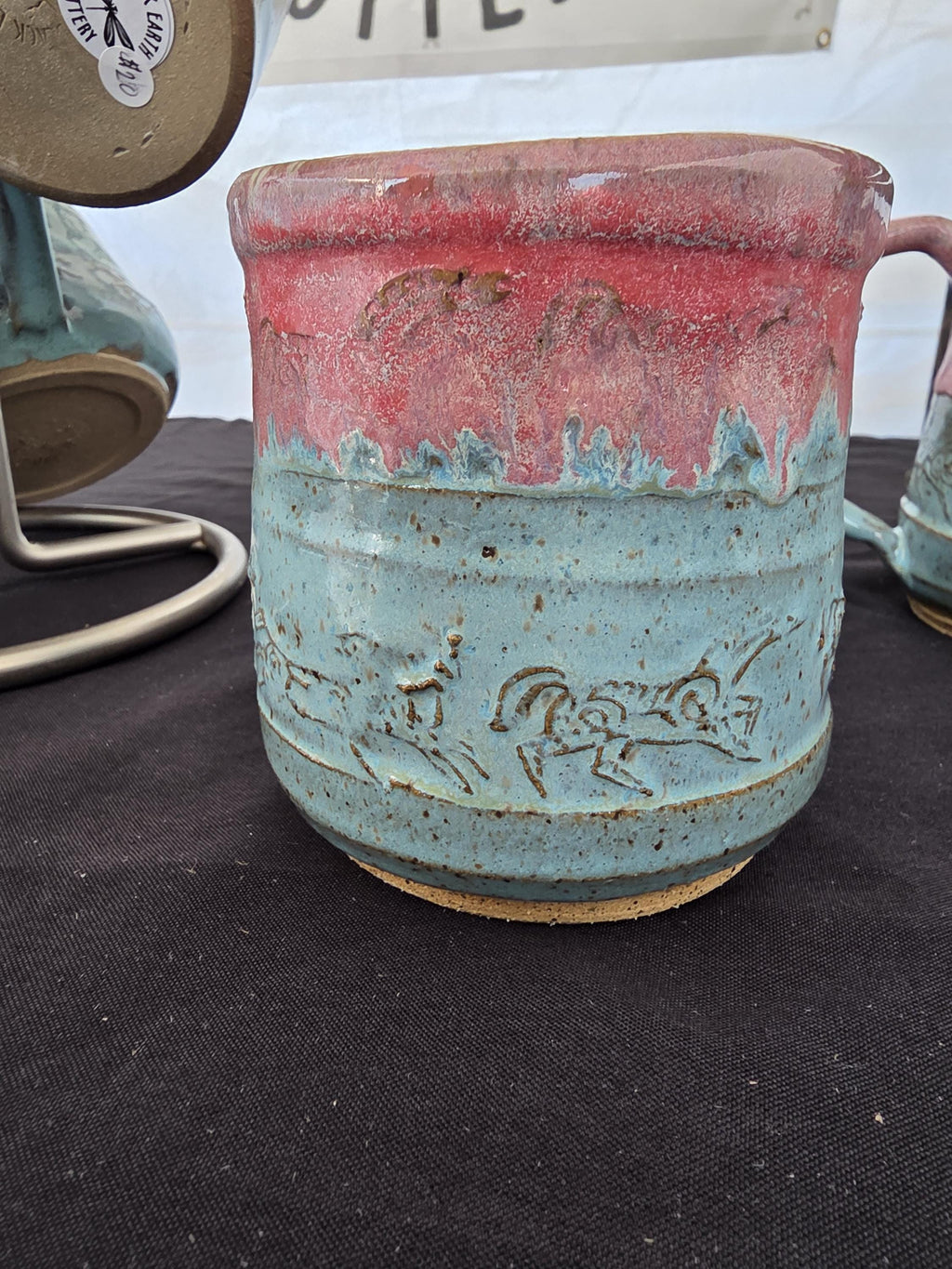Pottery Mugs with Horse design