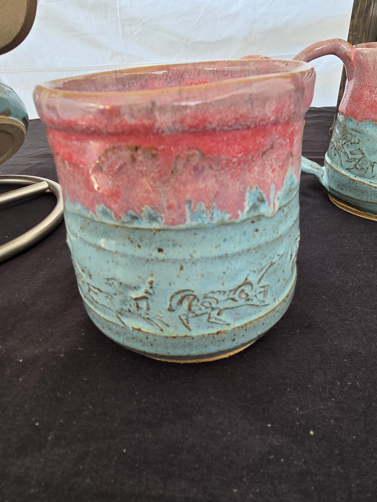 Pottery Mugs with Horse design