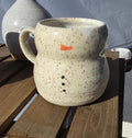 Snowman Pottery Mug: Large 16 oz mug