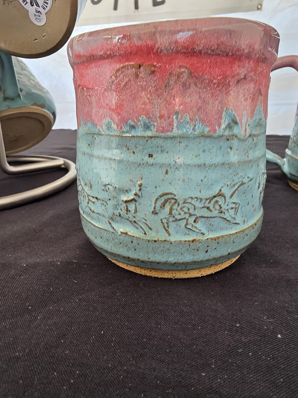Pottery Mugs with Horse design