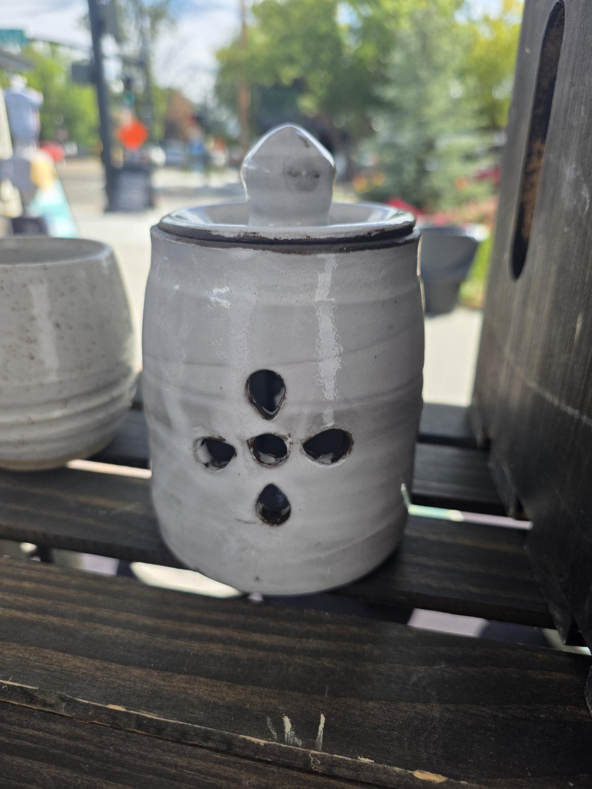 Stoneware Garlic Storage Jar
