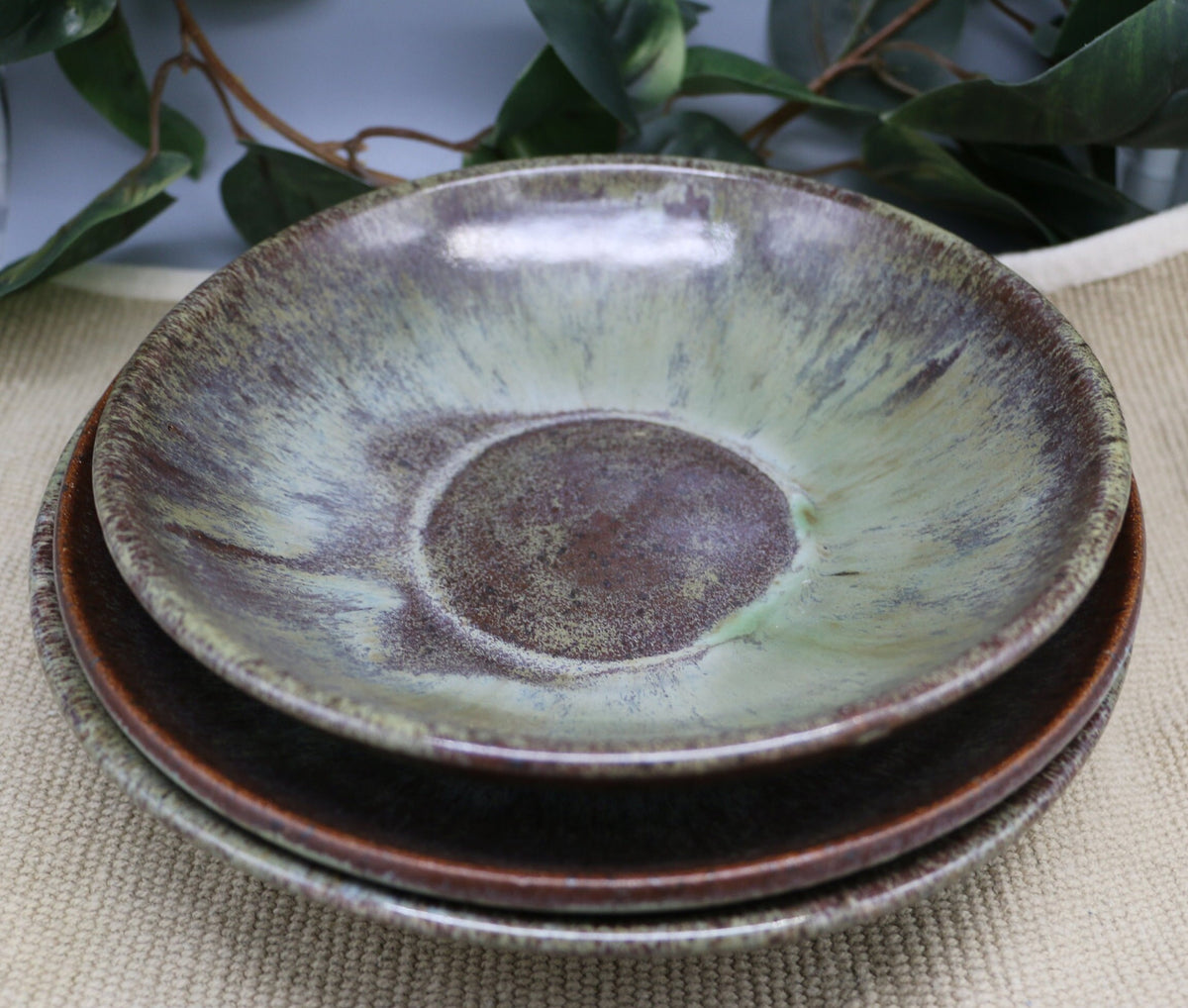 Handmade stoneware pasta bowls. Can mix and match