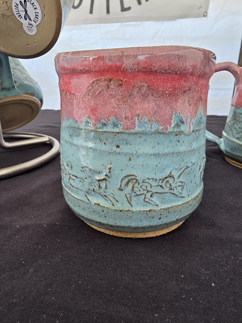 Pottery Mugs with Horse design