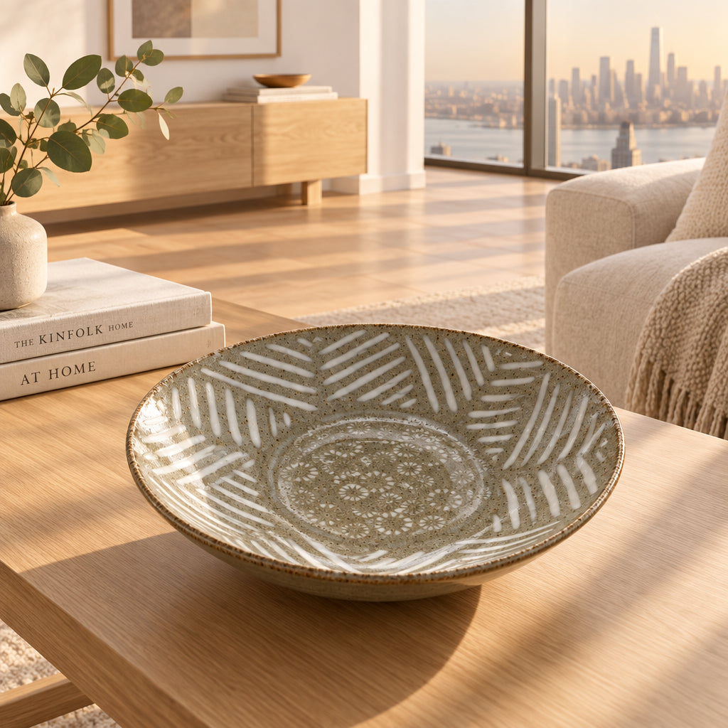Mishima Inlay Ceramic bowl