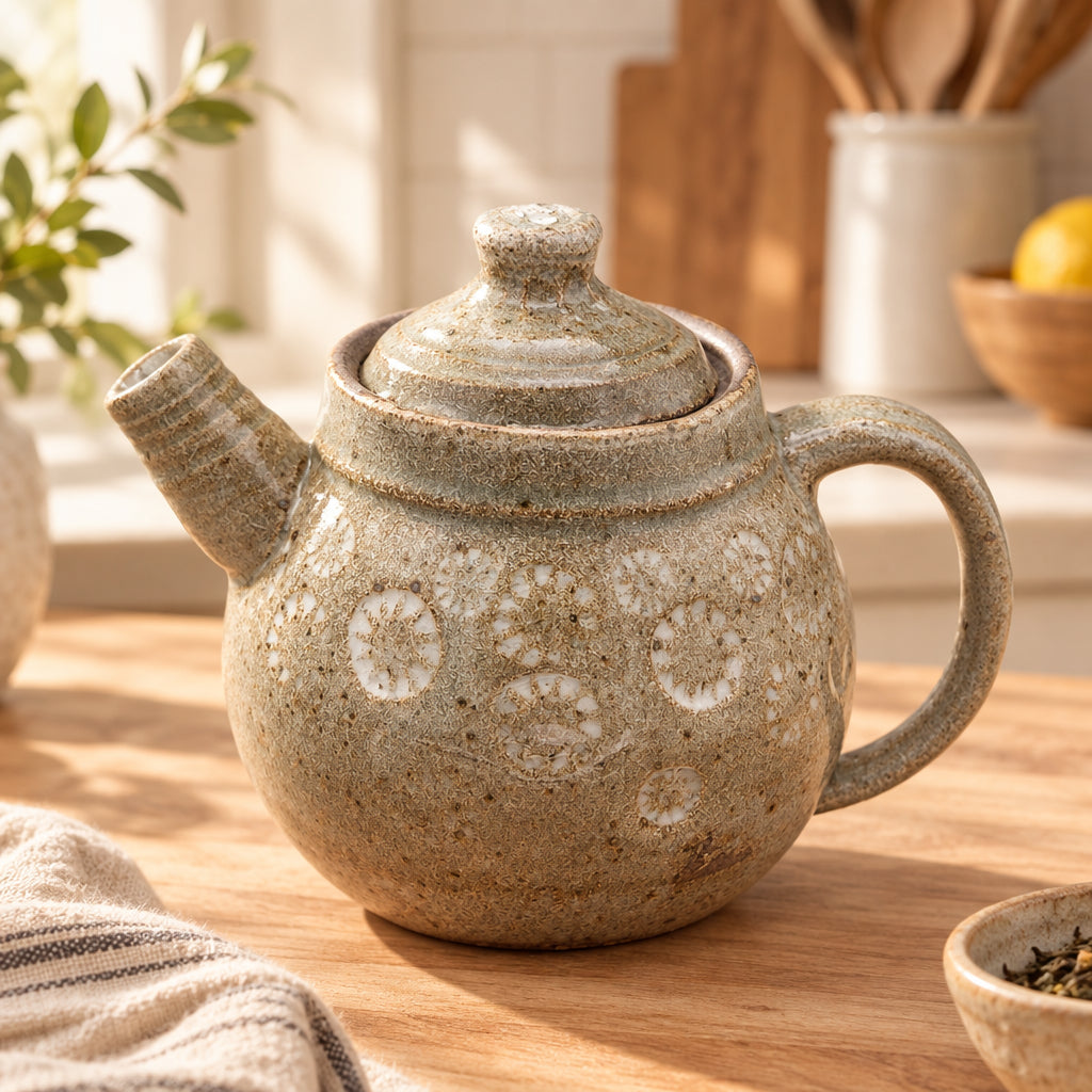 Teapot - Handmade Mishima Inlay