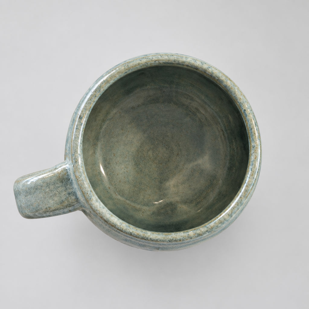Pottery Mugs in multi colored glaze