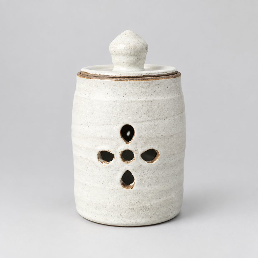 Stoneware Garlic Storage Jar